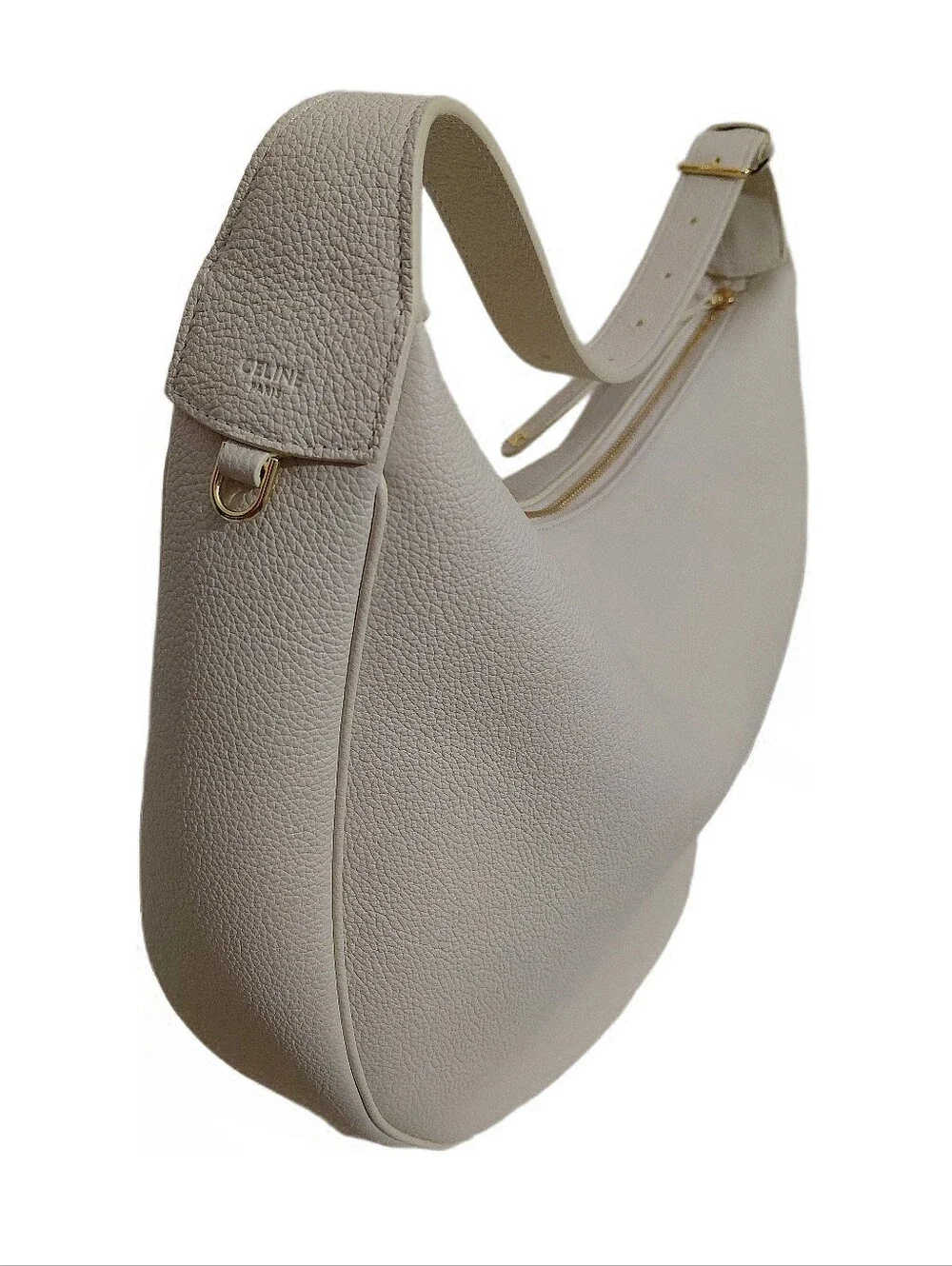 Celine Large Lulu Hobo Bag In Grained Calfskin
